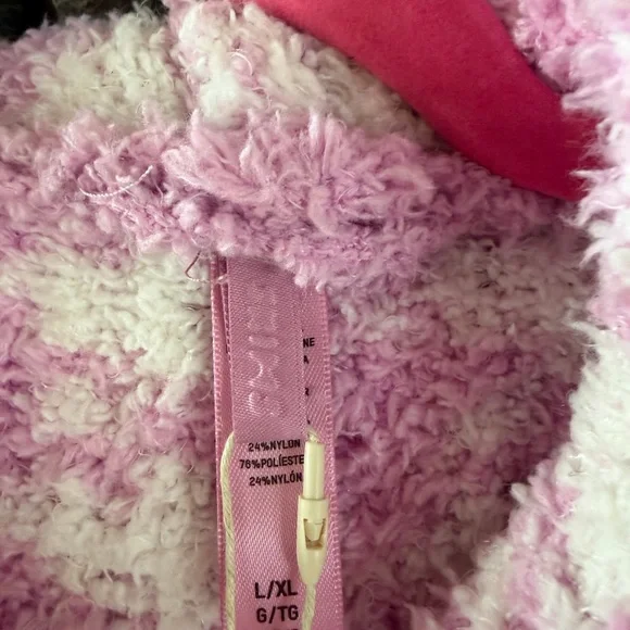 SKIMS Pink and White Cozy Hoodie - Picture 4 of 5